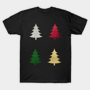 Minimalistic Faux Glitter Christmas Tree Pack T-Shirt